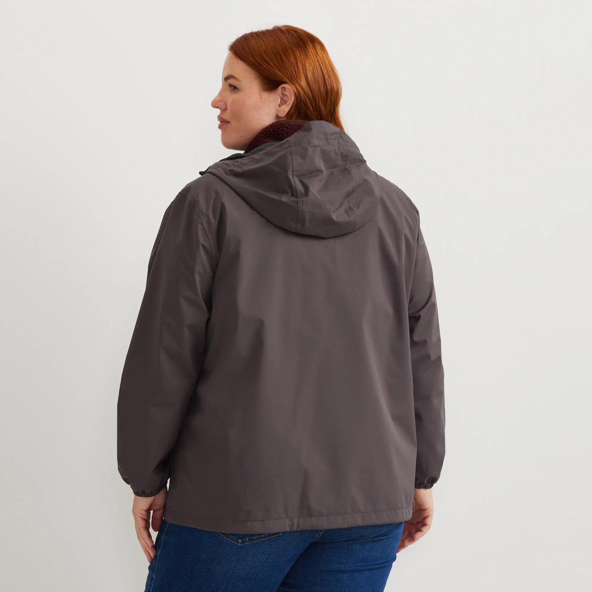 Women's Rainy Pass Water-Repellent Hooded Jacket-Aubergine-Plus-10