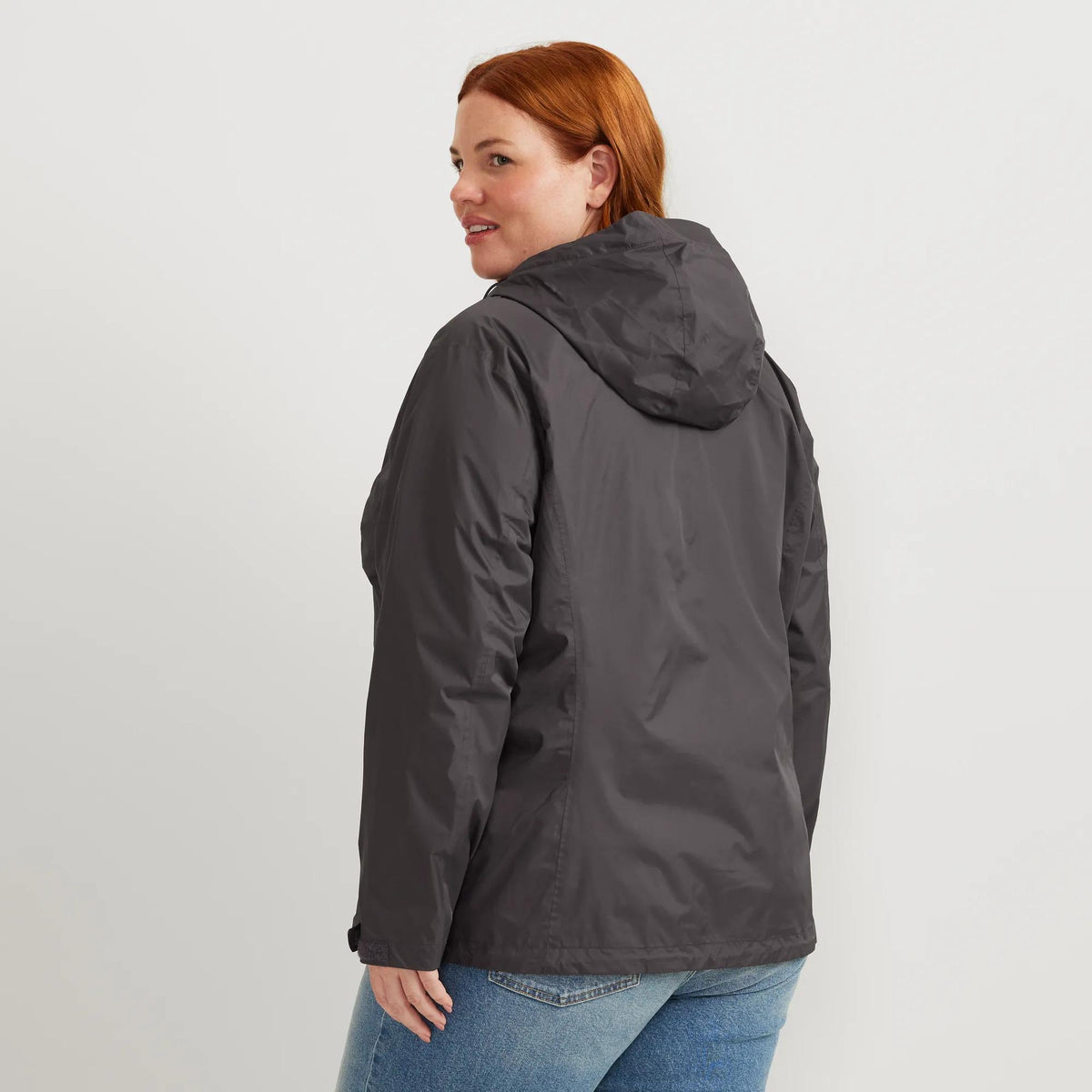 Women's RipPac® Pro Waterproof Hooded Rain Jacket-Aubergine-Plus-15