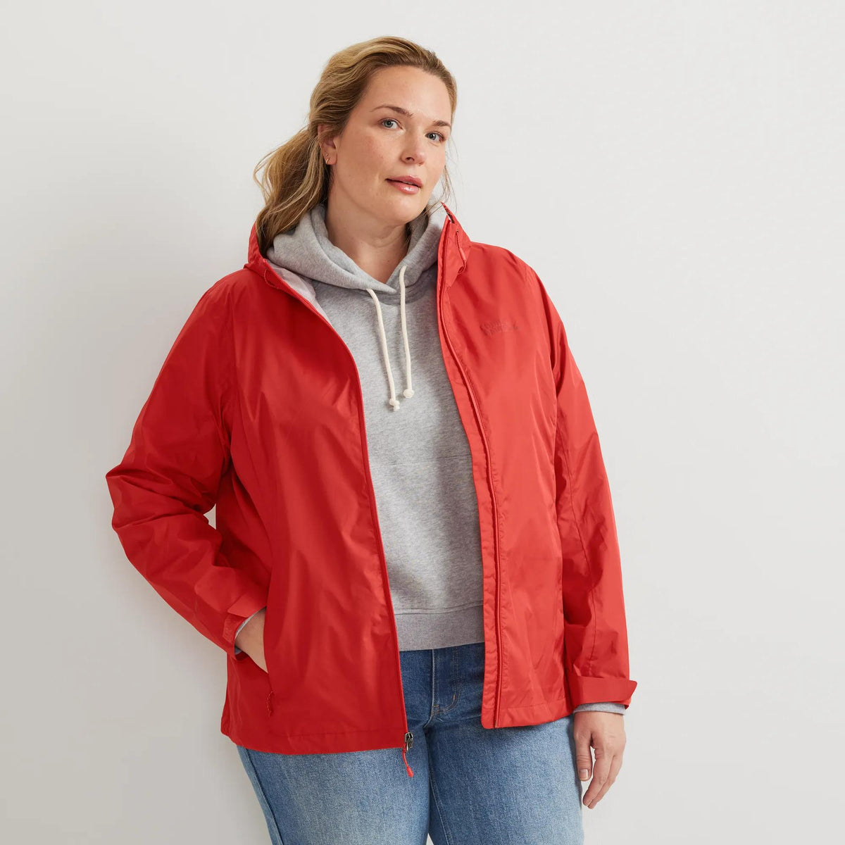 Women's RipPac® Pro Waterproof Hooded Rain Jacket-Dk Persimmon-Plus-9