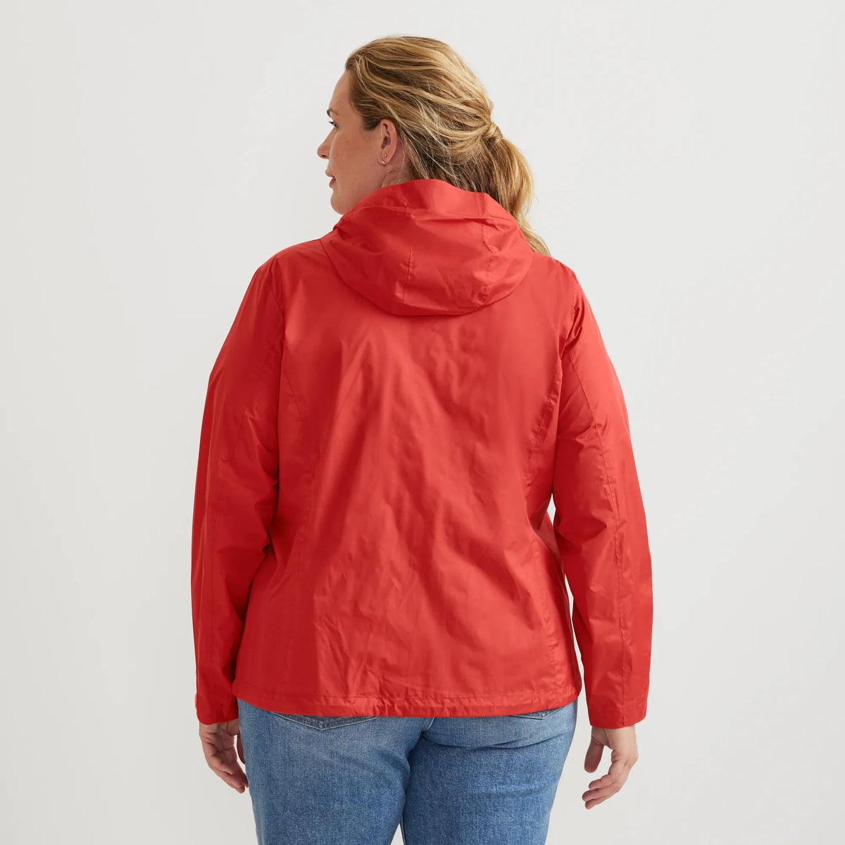 Women's RipPac® Pro Waterproof Hooded Rain Jacket-Dk Persimmon-Plus-14