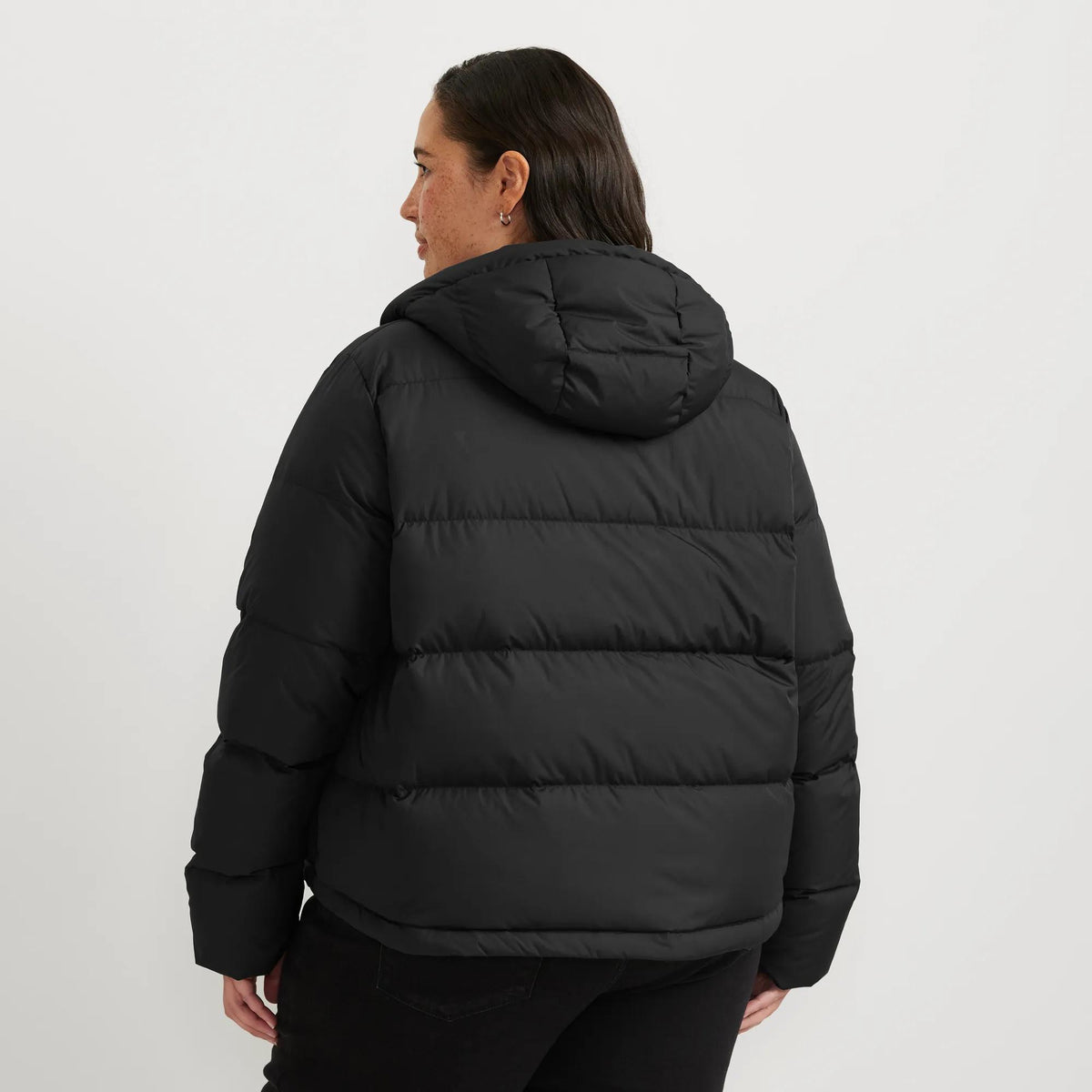Women's Ketchum Down Hoodie-Black-Plus-3