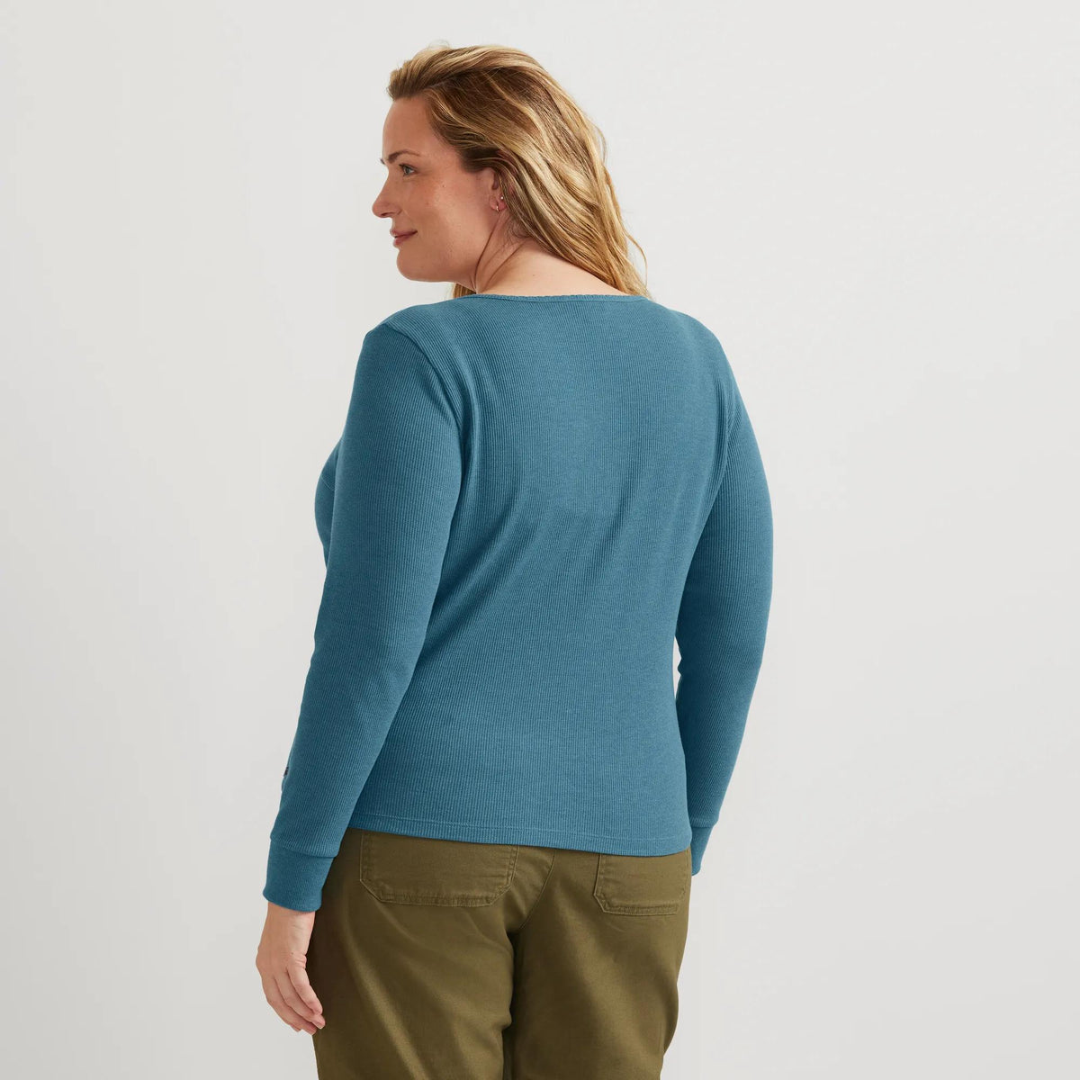 Women's Infinity Thermal Henley-Sea Blue-Plus-22