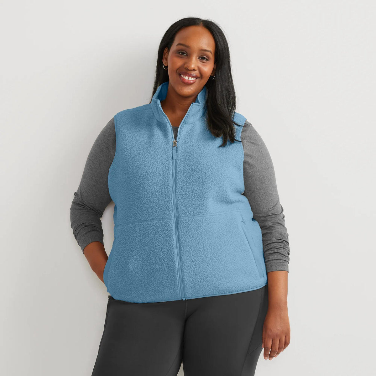 Women's Quest 300 Fleece Vest-Blue Fog-Plus-1