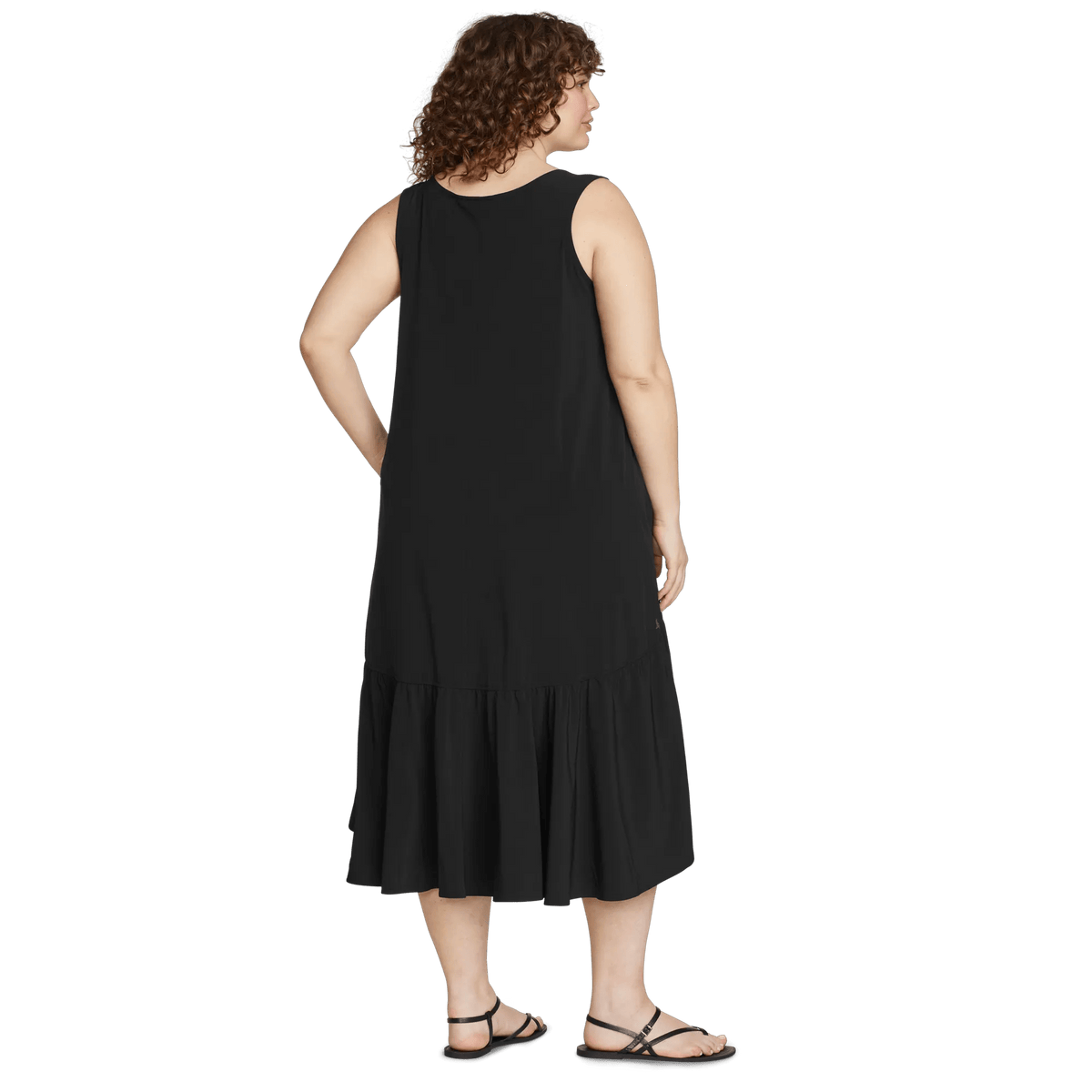 Women's Departure Midi Dress-Black-Plus-6