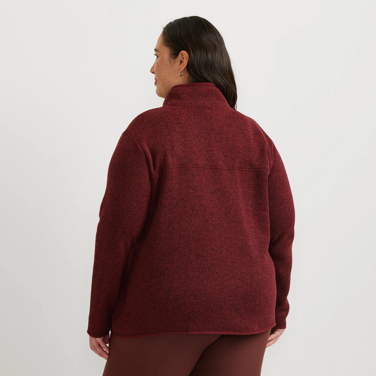 Women's Radiator Fleece 2.0 Snap Mock Pullover-Black Cherry-Plus-17