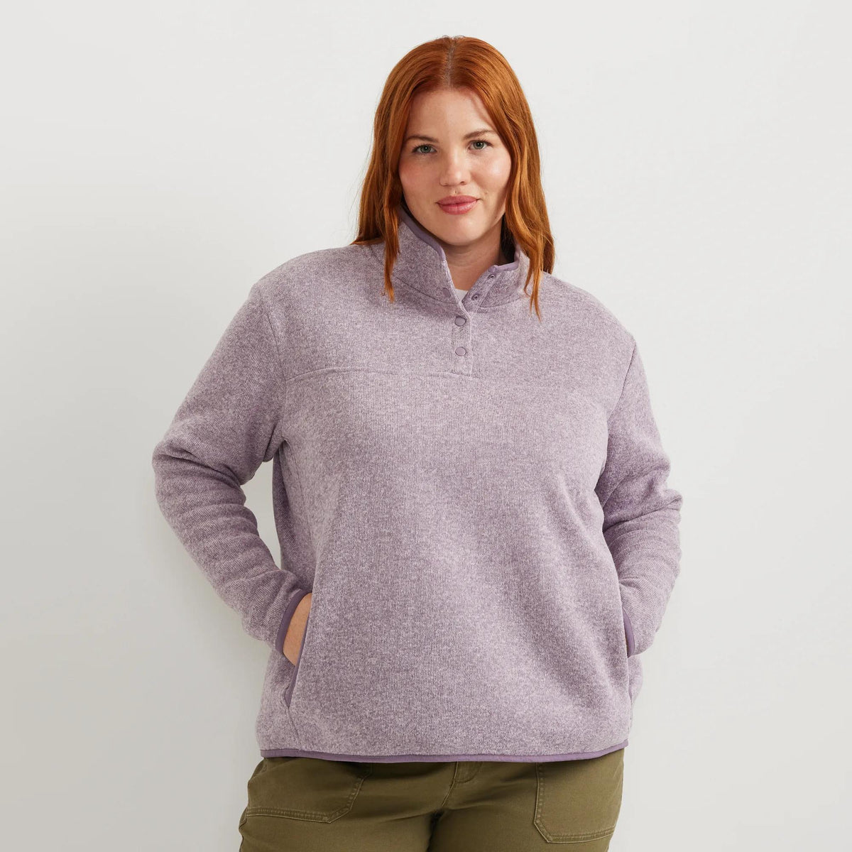 Women's Radiator Fleece 2.0 Snap Mock Pullover-Thistle-Plus-15