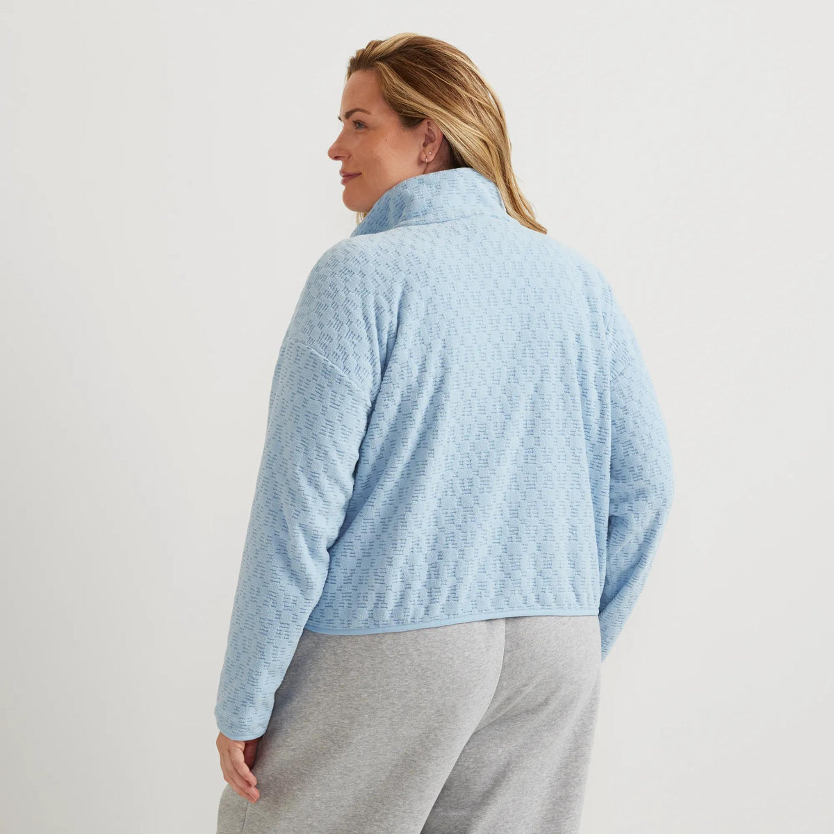 Women's Quest Fleece 2.0 Pullover - Print-Slate Blue-Plus-5