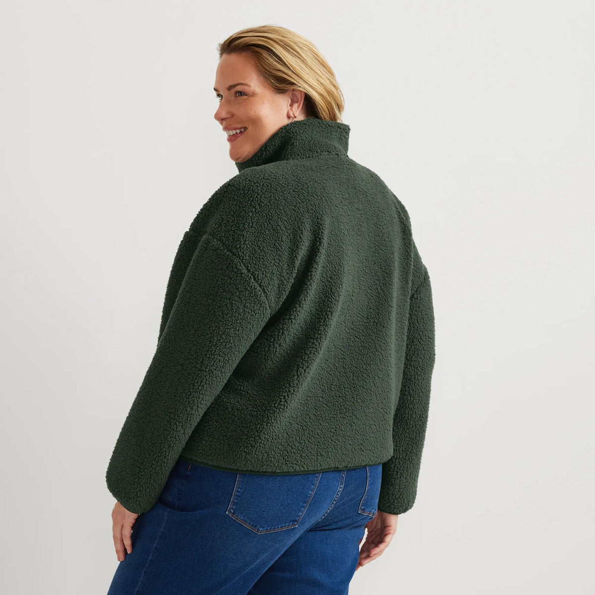 Women's Chill Out Fleece Full-Zip Jacket-Dk Hunter-Plus-13