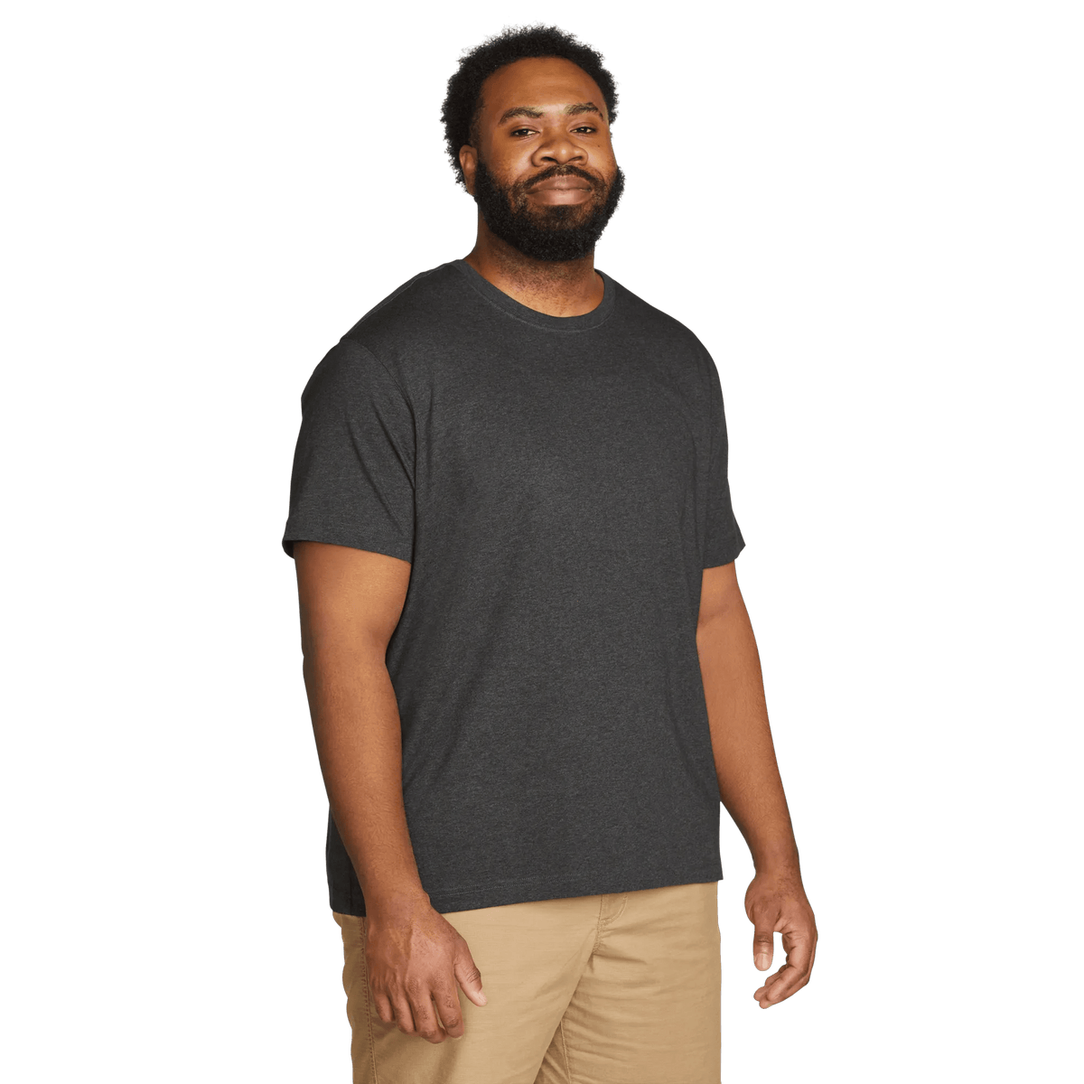Men's Legend Wash 100% Cotton Short-Sleeve Classic T-Shirt-Dk Charcoal Htr-Plus-16