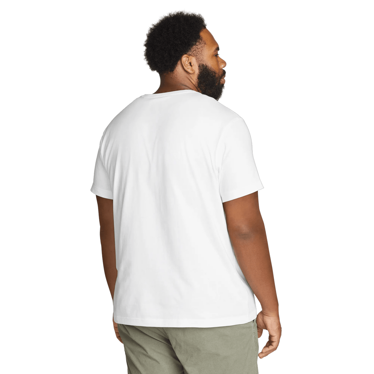 Men's Legend Wash 100% Cotton Short-Sleeve Classic T-Shirt-White-Plus-4