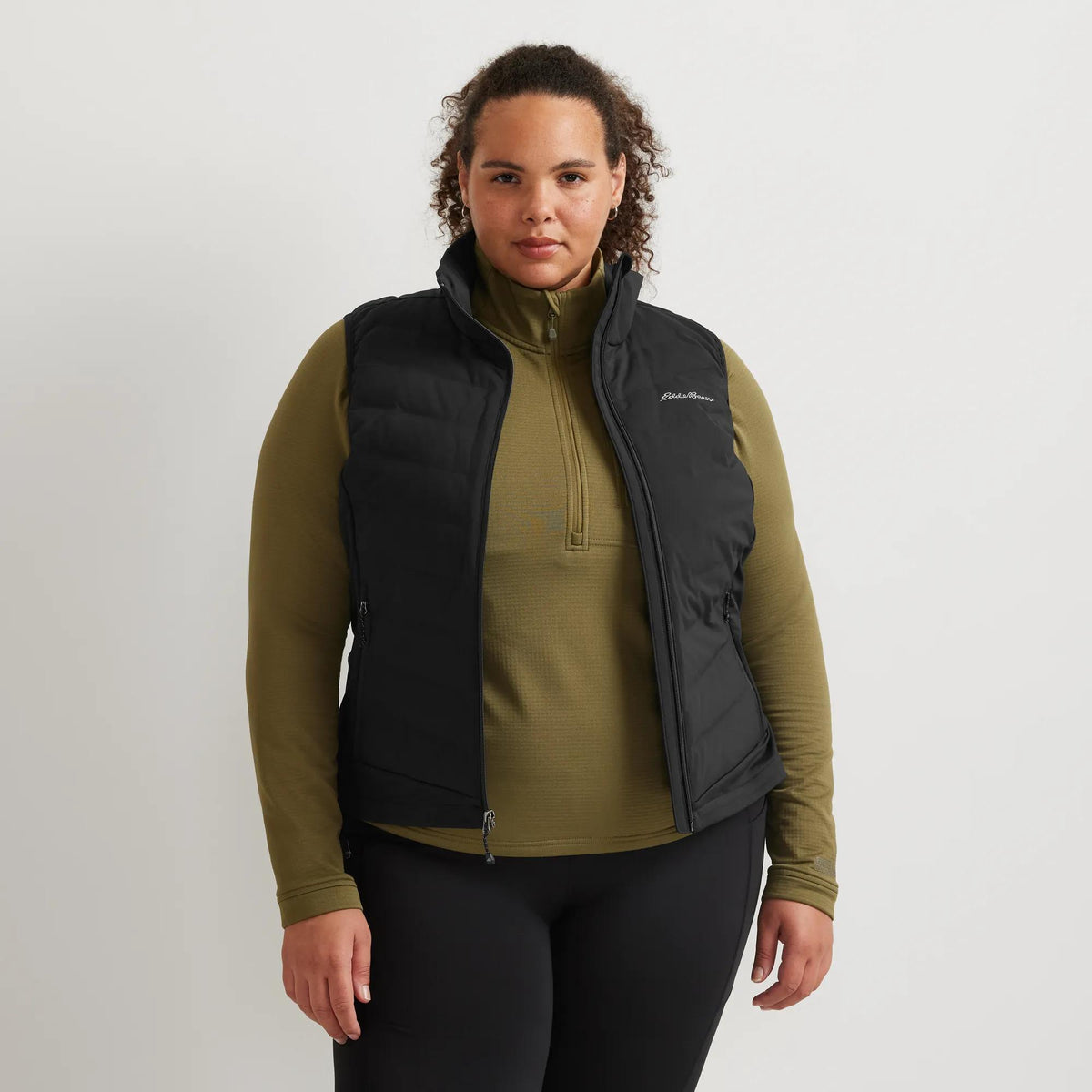 Women's MotionLoft Hybrid Down Vest-Black-Plus-4