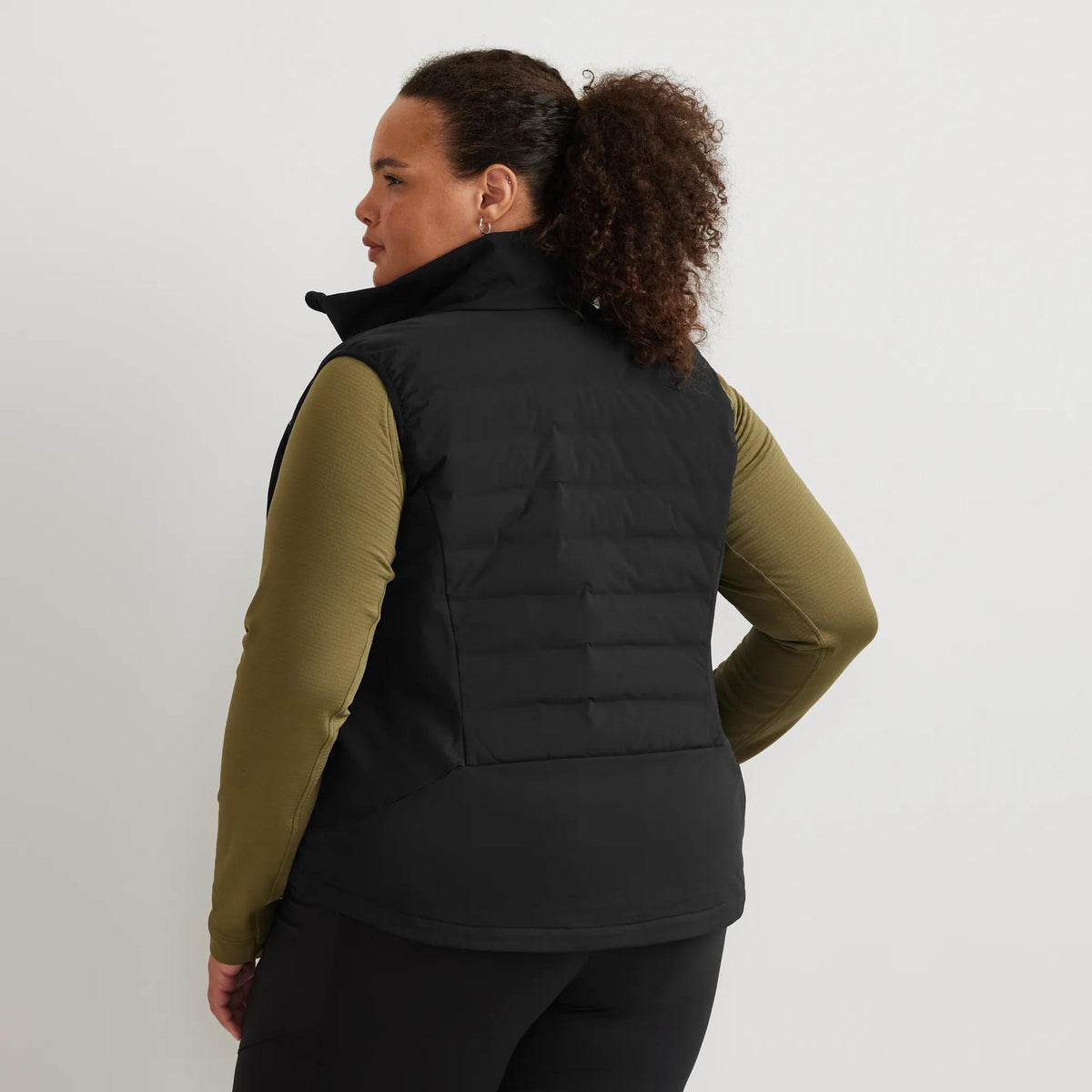 Women's MotionLoft Hybrid Down Vest-Black-Plus-9
