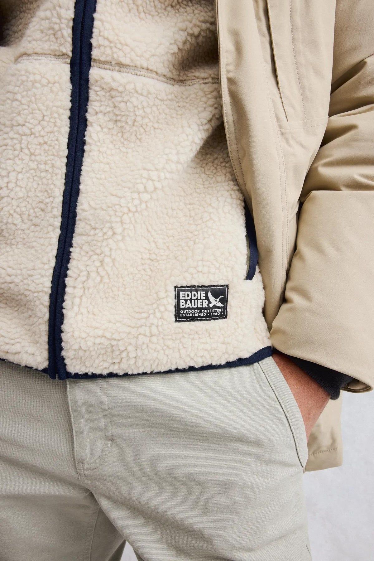 Men's Superior Down Waterproof Hooded Parka-Light Khaki-Regular-7