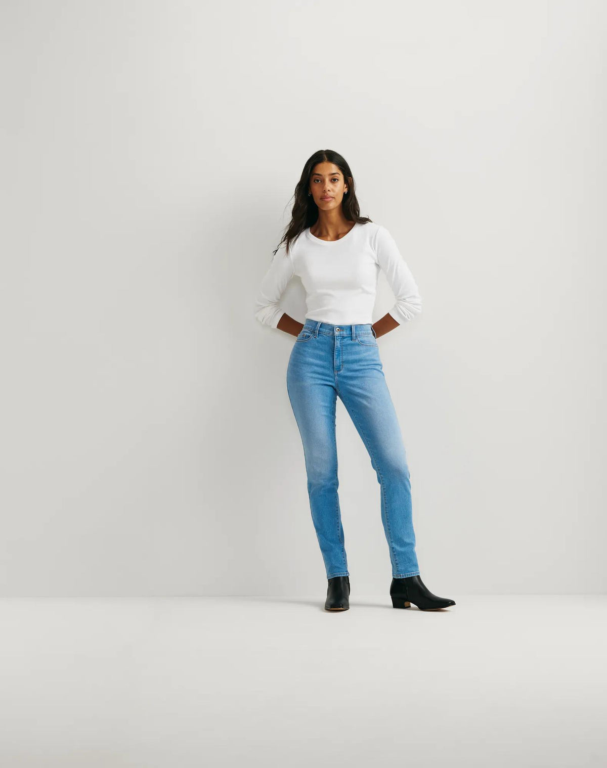Women's Venture Stretch High-Rise Straight Leg Jeans-Creek-Regular-9