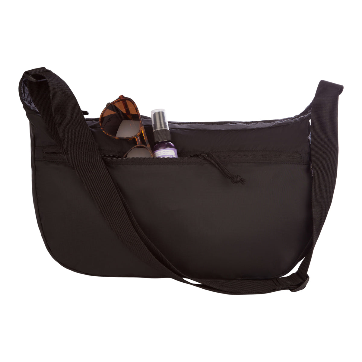 Ripstop Crossbody Crescent Sling-Black-7