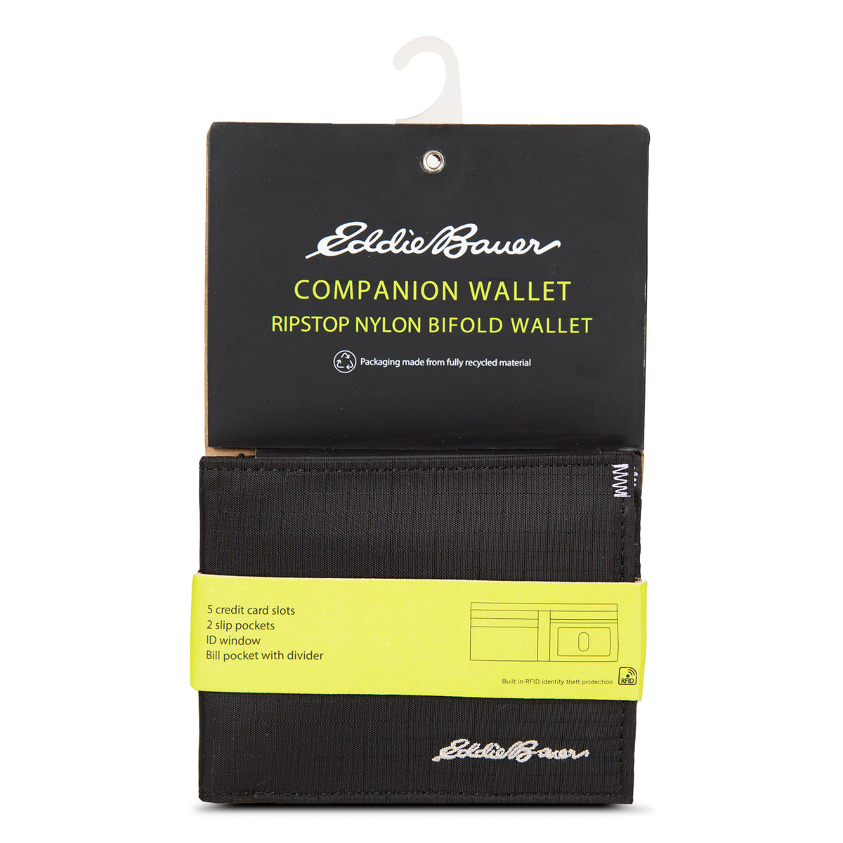 Companion Ripstop Nylon Bifold Wallet-Black-17