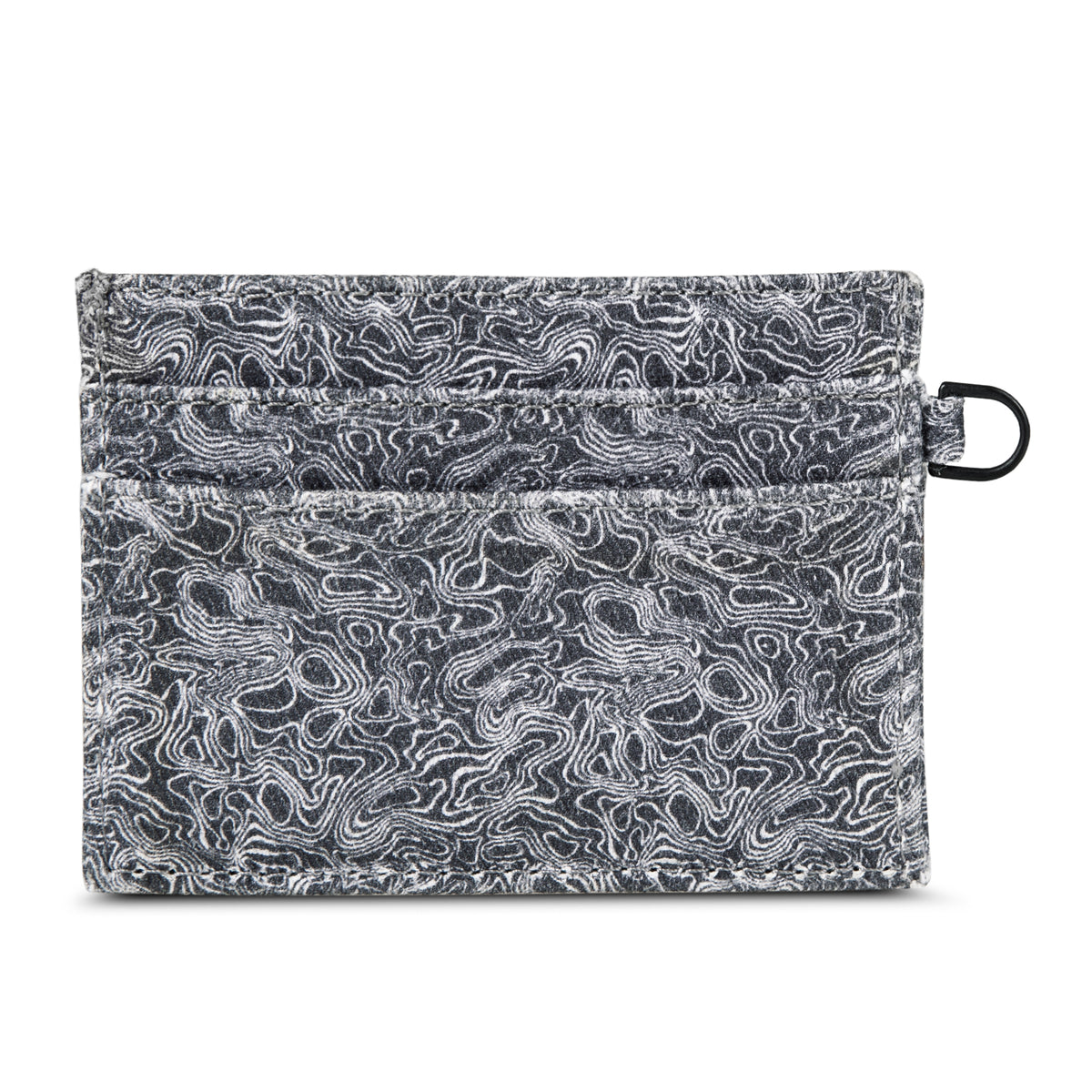 Pioneer Leather And Printed Cotton Canvas Card Case-Gray-2