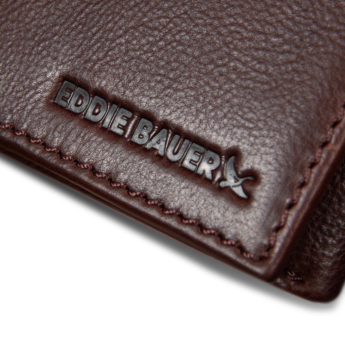 Eb Signature Logo Leather Trifold Wallet-Black-9