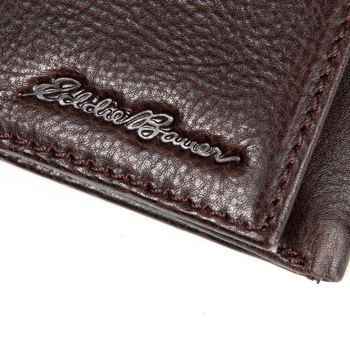 Eb Signature Logo Leather Trifold Wallet-Black-10