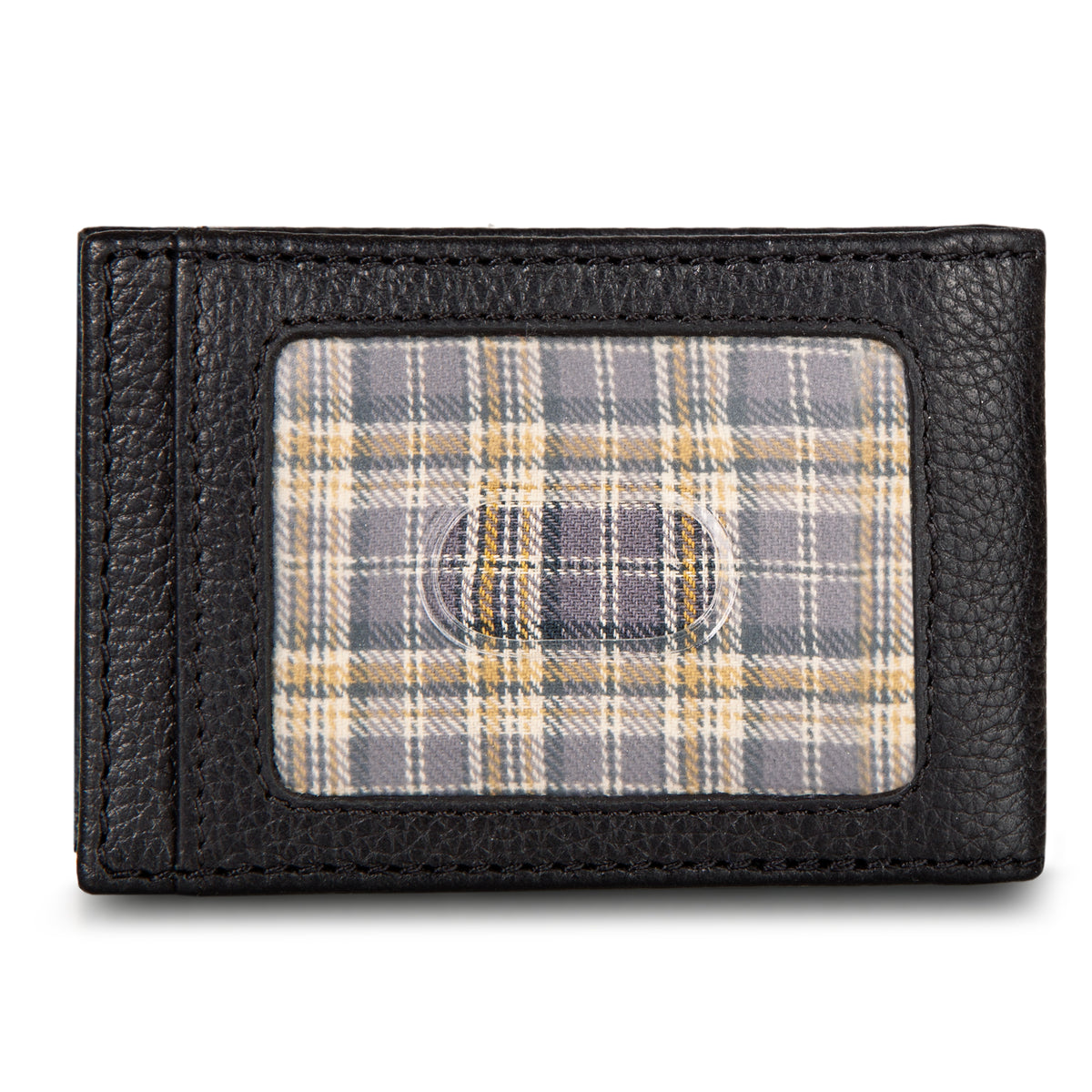Eb Signature Logo Leather Bifold With Money Clip Wallet-Black-4