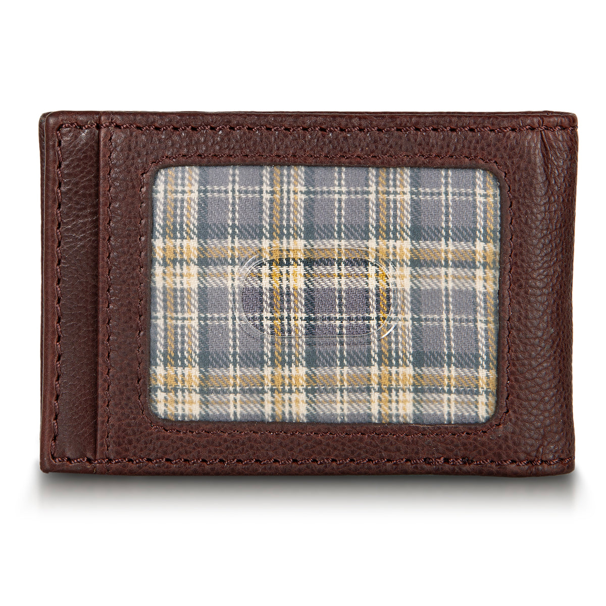 Eb Signature Logo Leather Bifold With Money Clip Wallet-Black-5