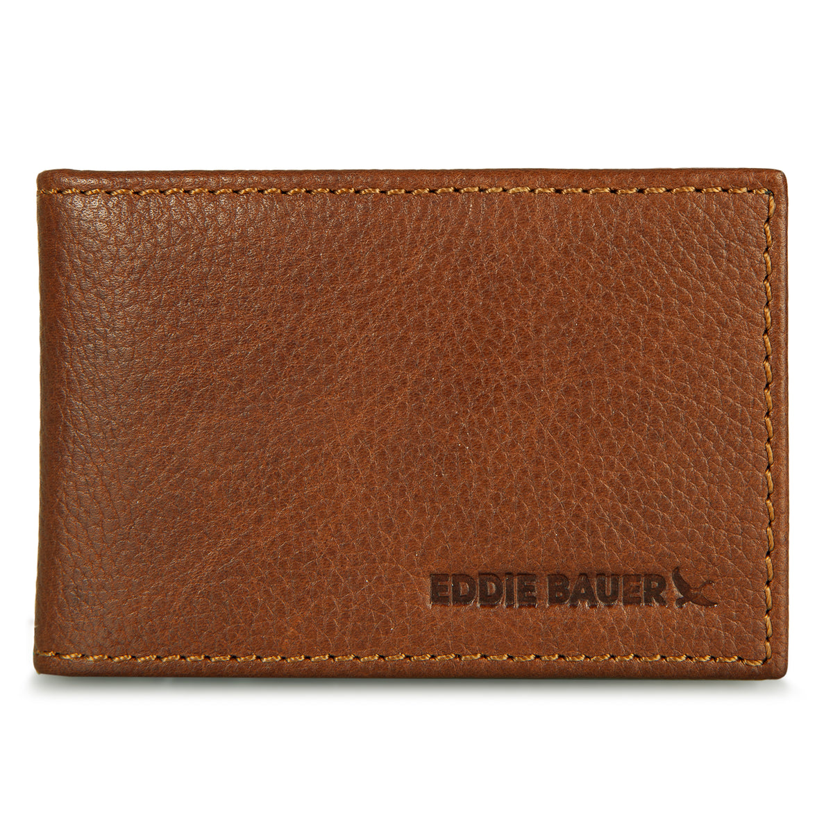 Eb Signature Logo Leather Bifold With Money Clip Wallet-Black-3