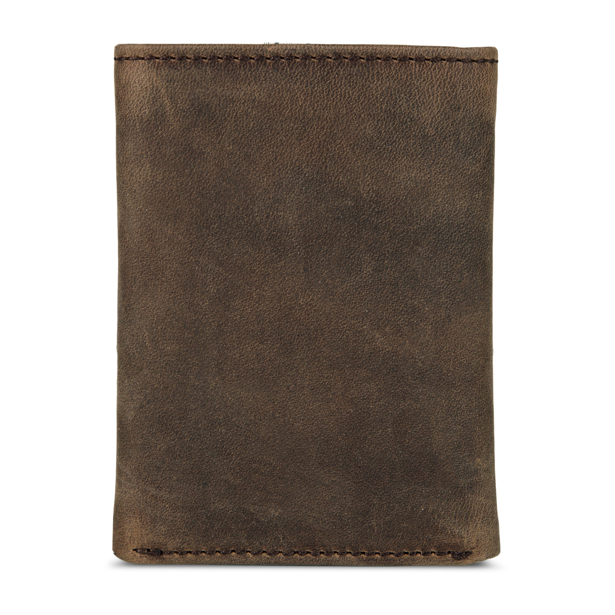 Leather Trifold Wallet With Embossed Sasquatch-Tan-2