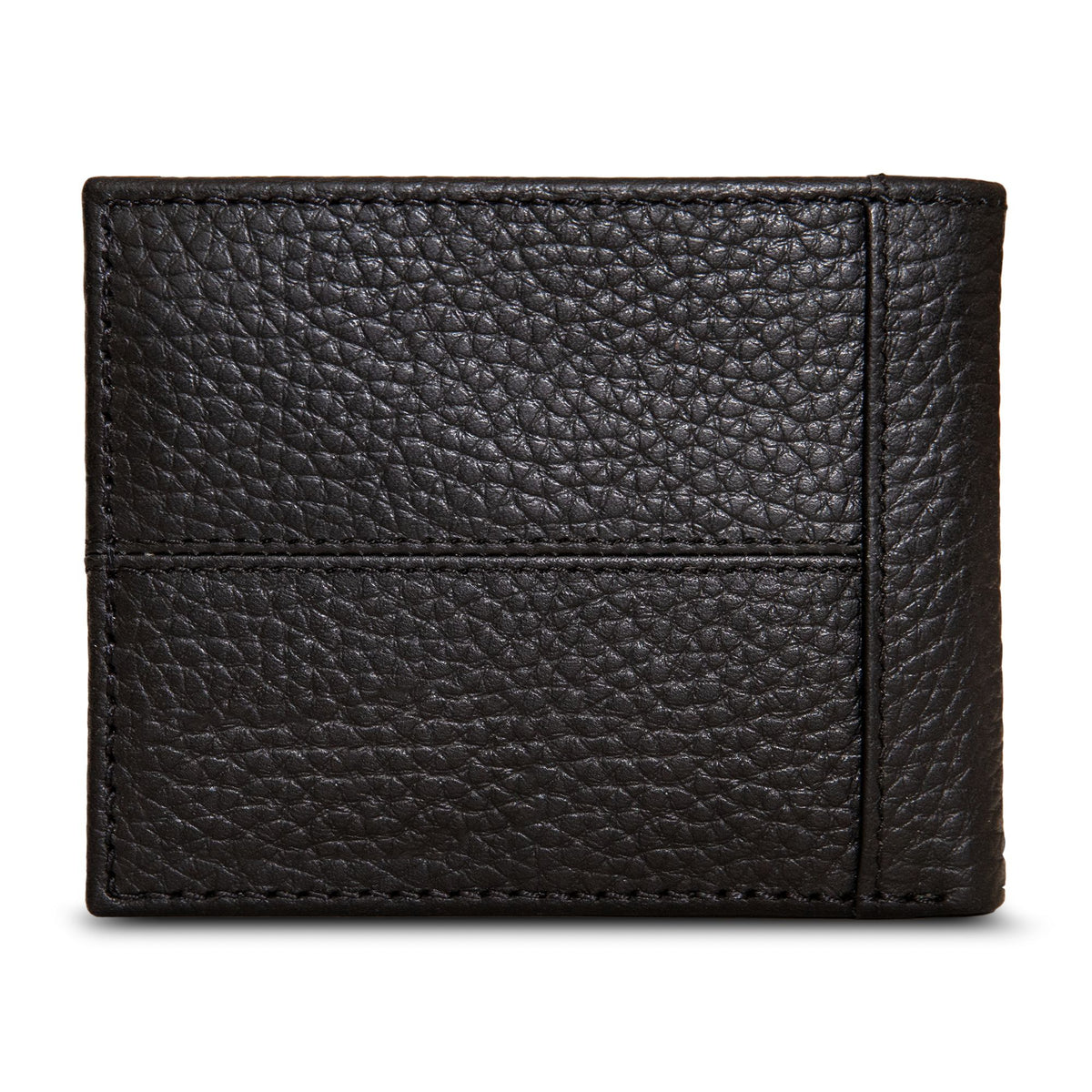 Extra Capacity Rugged Leather Bifold With Flip Id-Black-3
