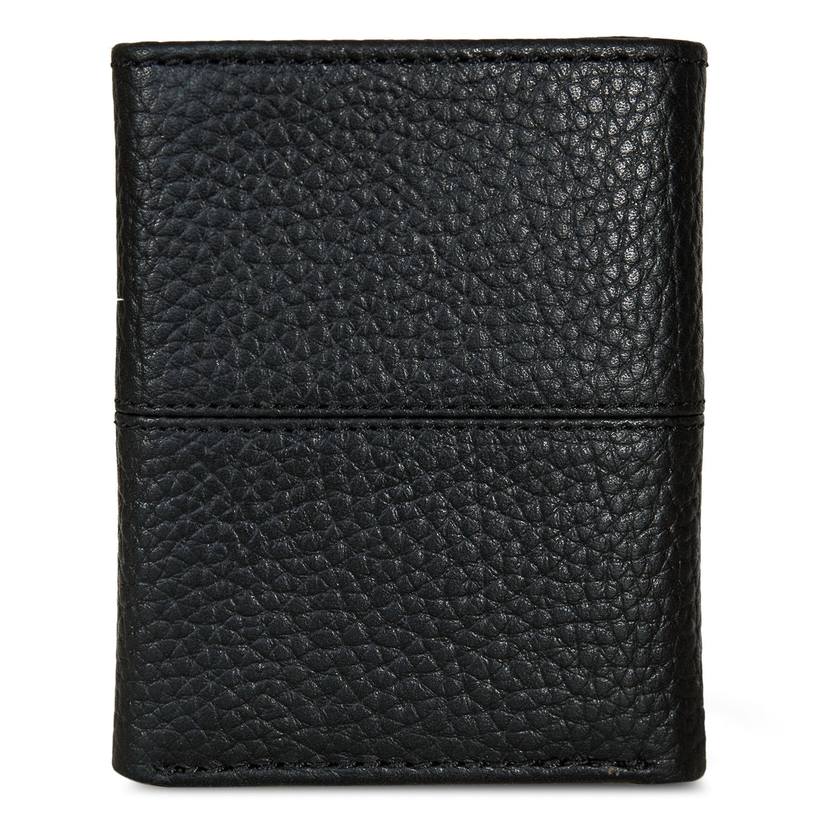 Extra Capacity Rugged Leather Trifold With Flip Id-Black-4