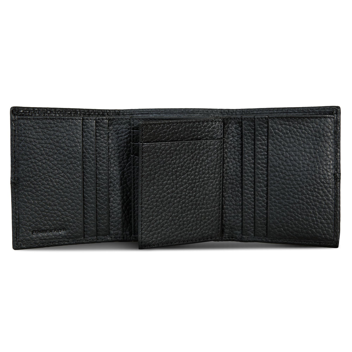 Extra Capacity Rugged Leather Trifold With Flip Id-Black-13