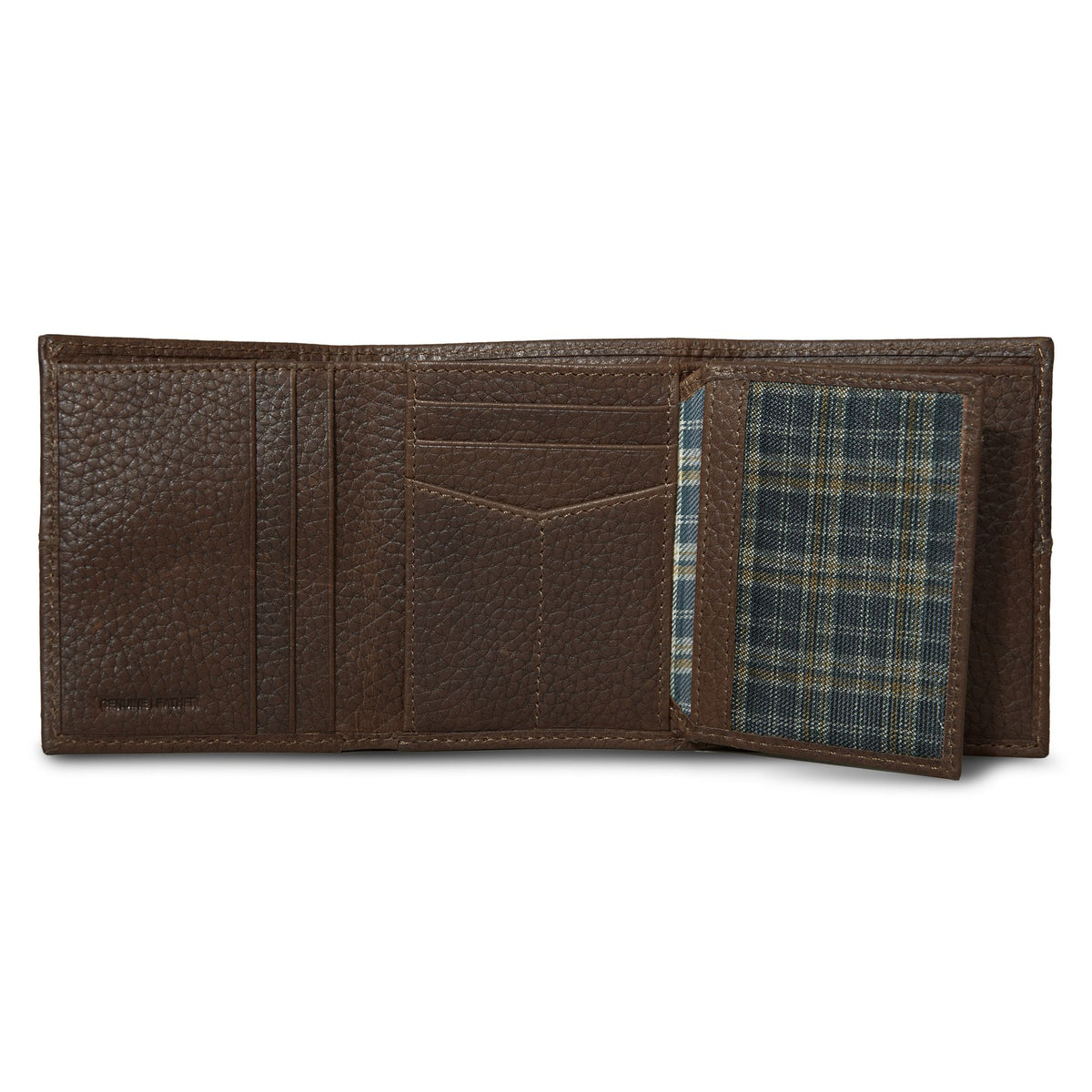 Extra Capacity Rugged Leather Trifold With Flip Id-Black-11