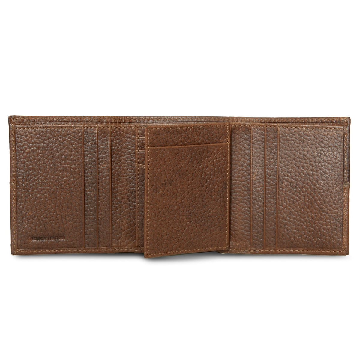 Extra Capacity Rugged Leather Trifold With Flip Id-Black-15