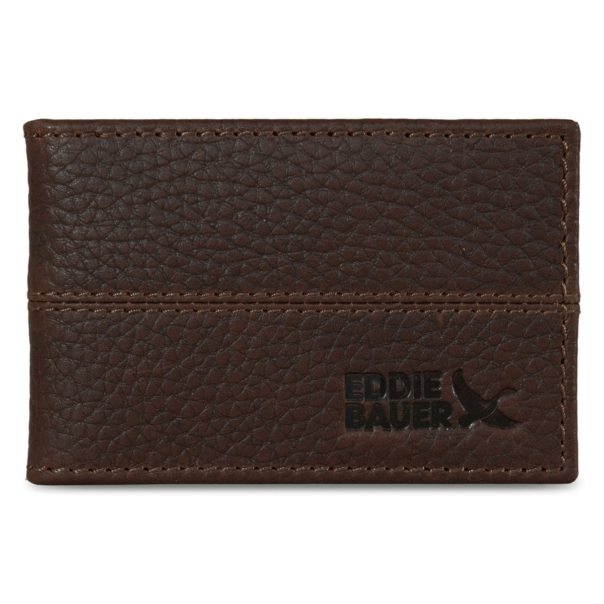 Rugged Leather Money Clip Bifold Wallet-Black-2