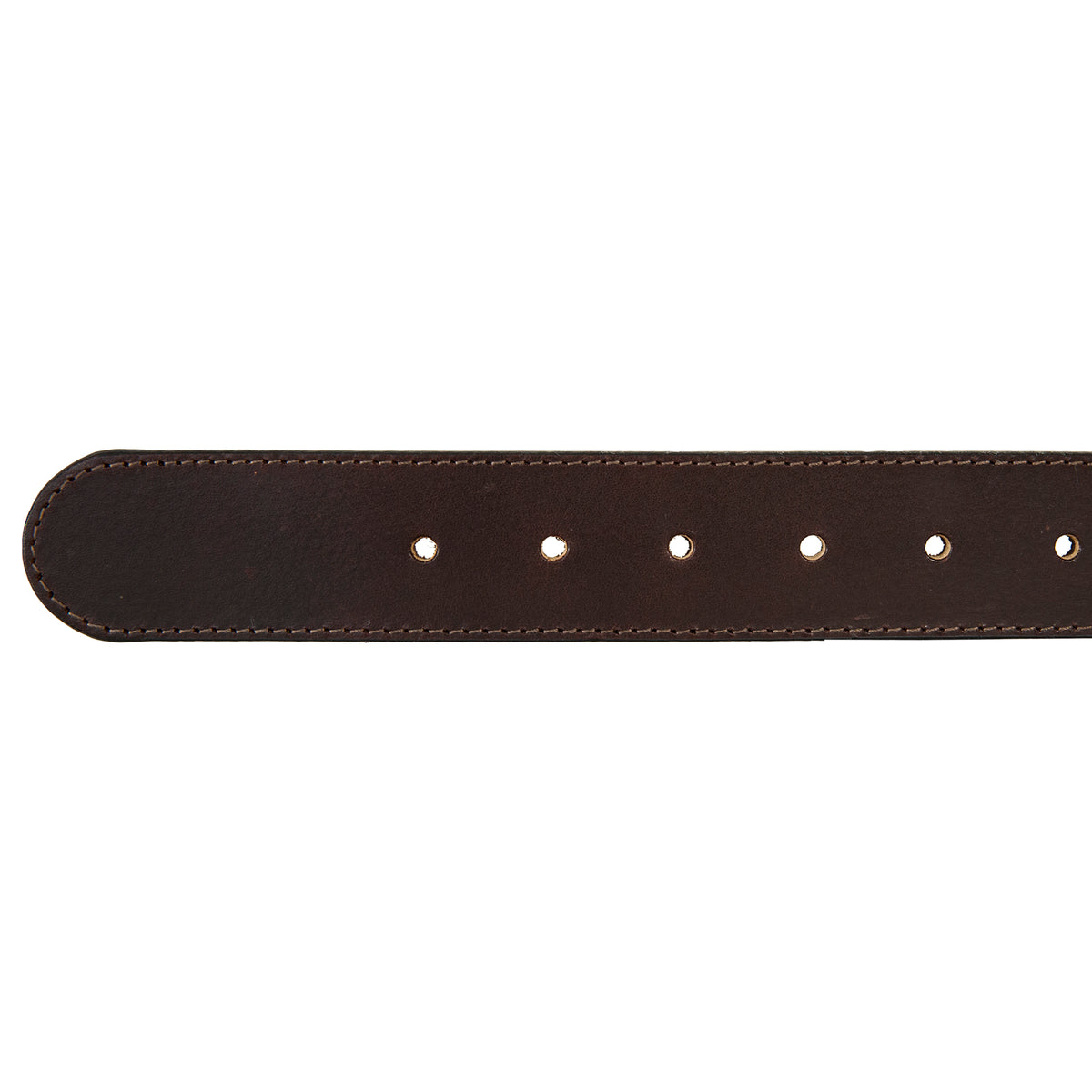 Rugged Leather Belt With Stretch Tab And Sasquatch Design-Brown-4