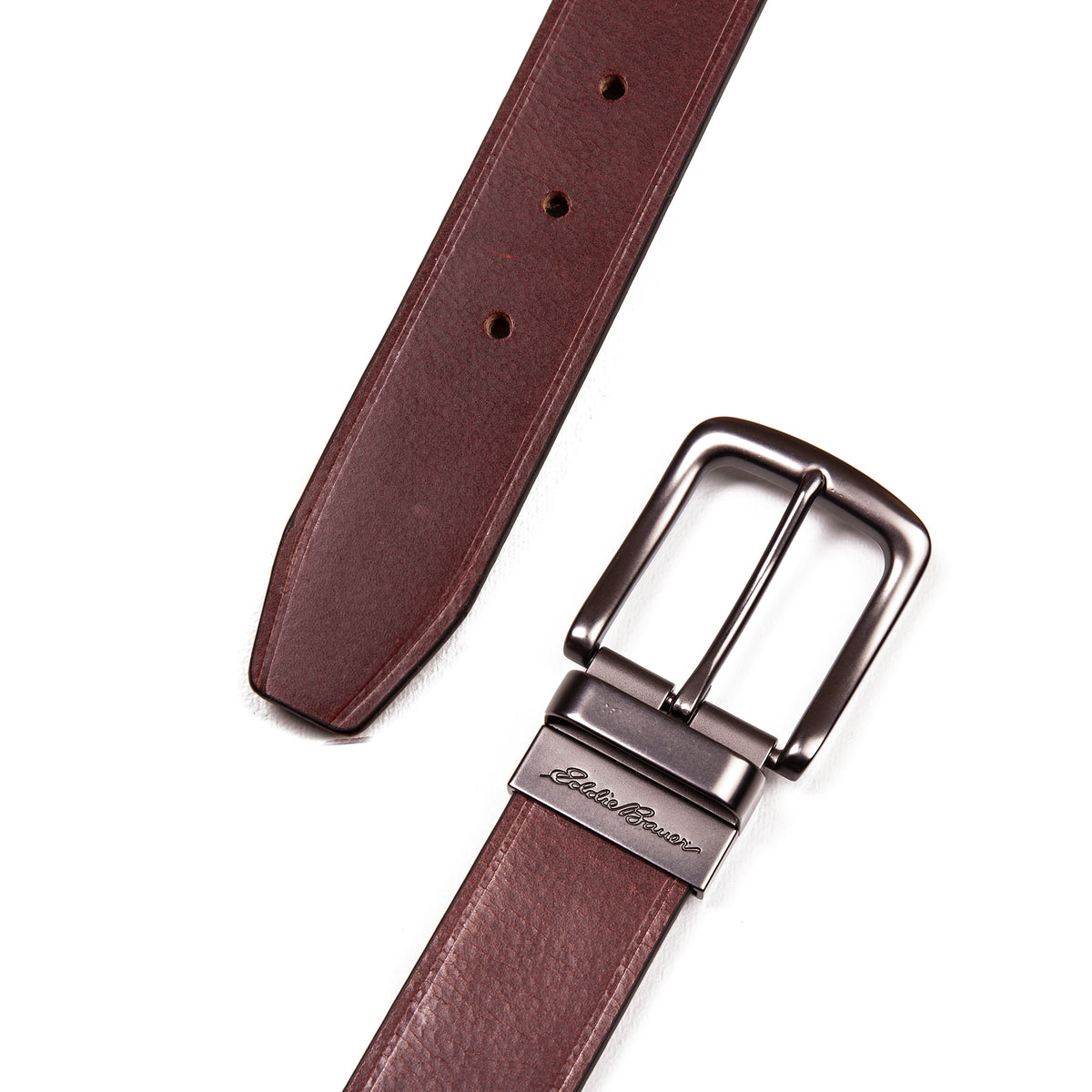 Smooth Leather Reversible Belt-BROWN/TAN-2