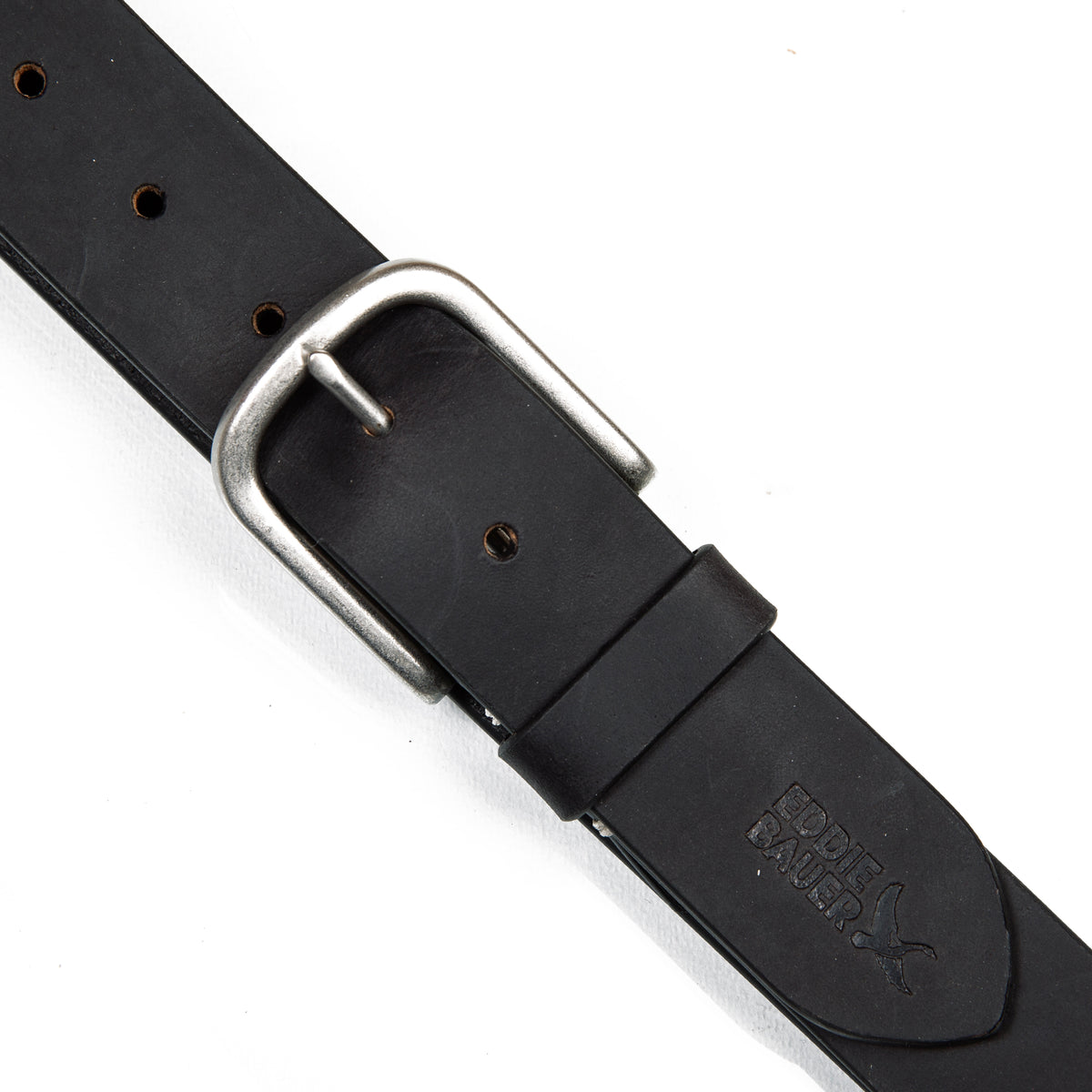 Hand Tacked Leather Jean Belt-Black-5