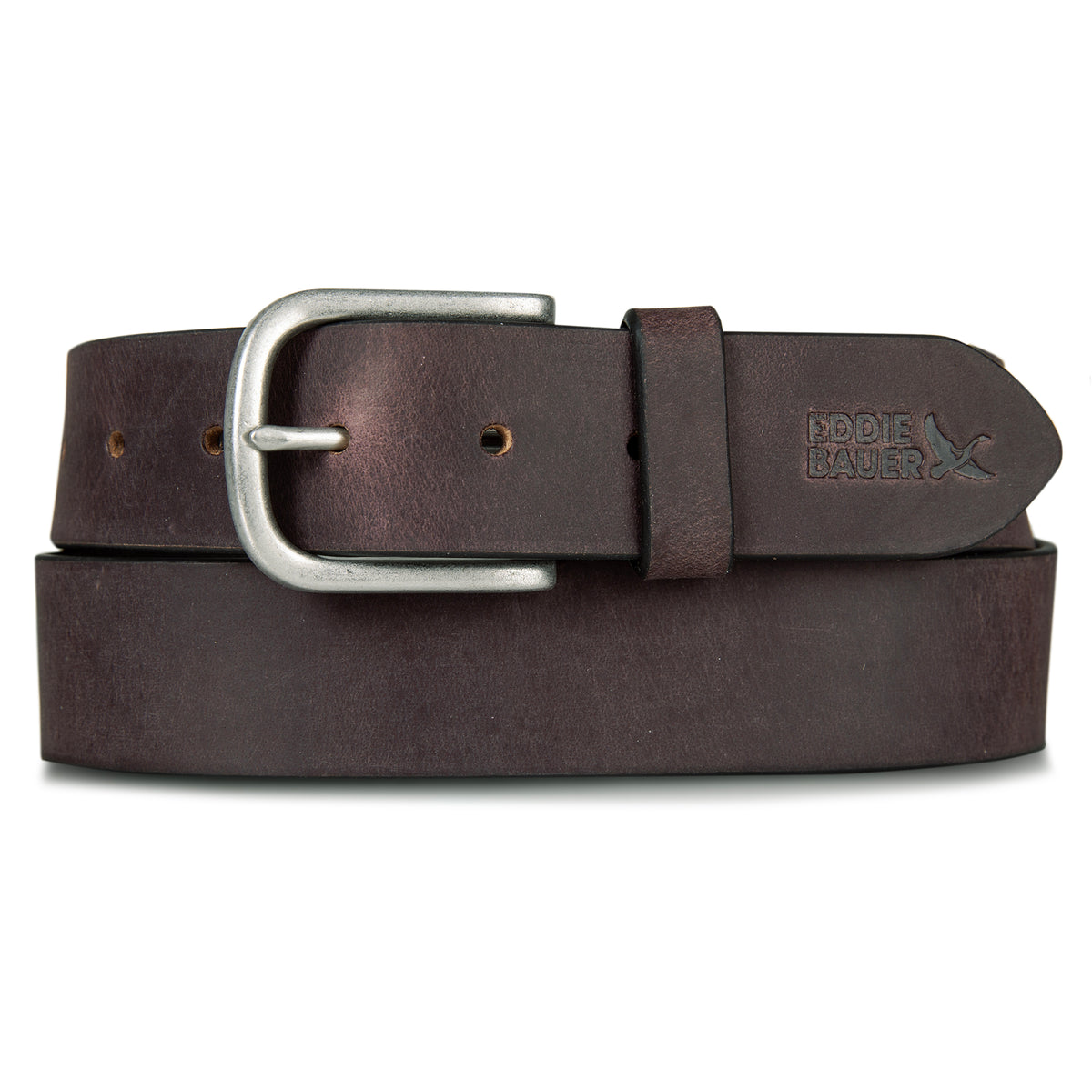 Hand Tacked Leather Jean Belt-Brown-6