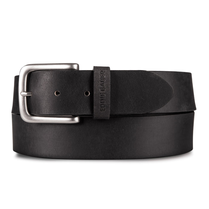 Men's Bridle Leather Belt With Nickel Finish Buckle