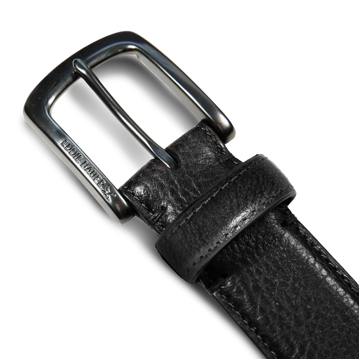 Classic Feather Edge Leather Belt-Black-3