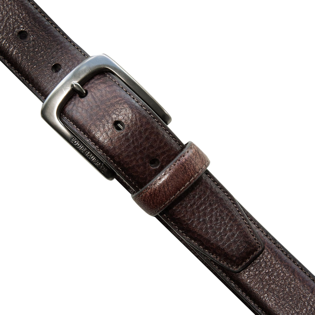 Classic Feather Edge Leather Belt-Brown-10