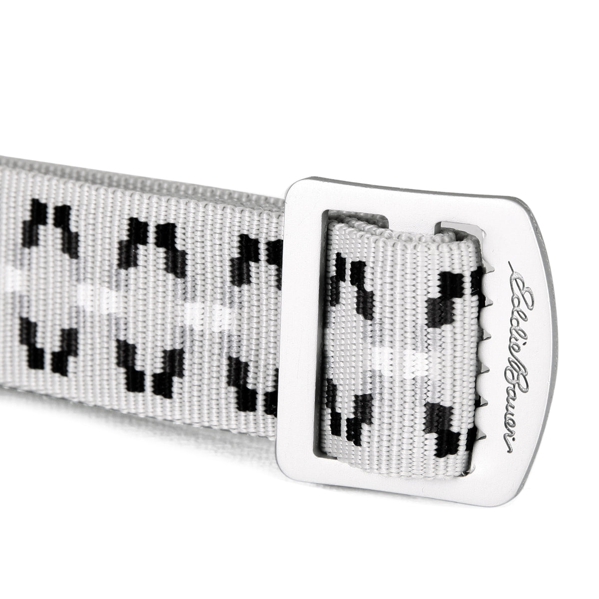 Cascade Webbing Belt With Engraved Metal Buckle-Silver-3