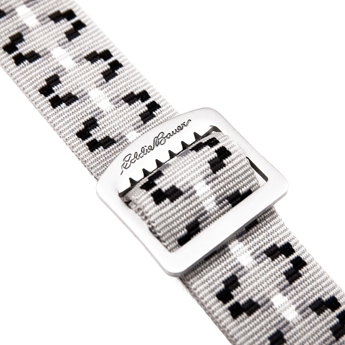 Cascade Webbing Belt With Engraved Metal Buckle-Silver-5