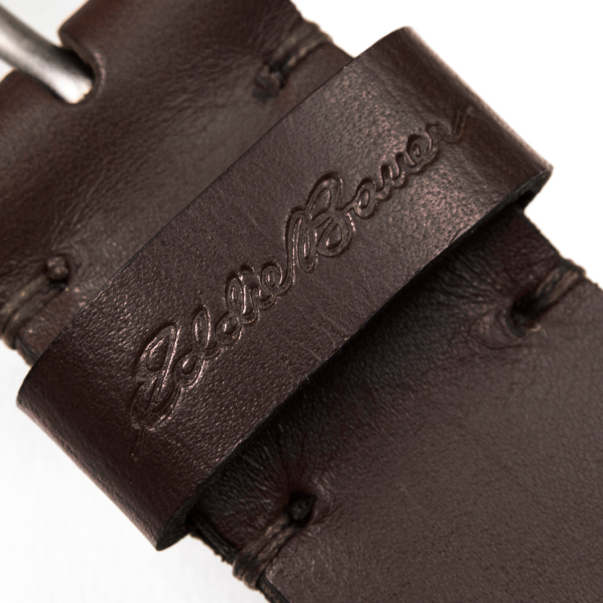 Center Lacing Detailed Leather Belt-Brown-4