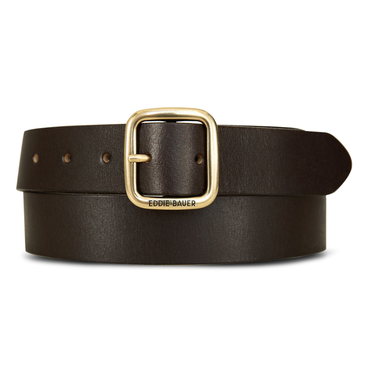 Center Bar Leather Jean Belt-Brown-6