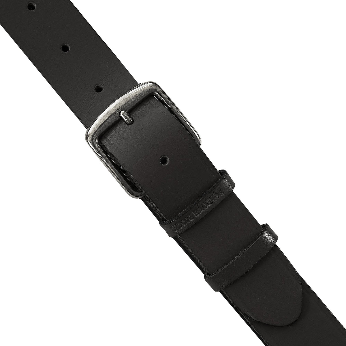 Double Keeper Leather Jean Belt-Black-5