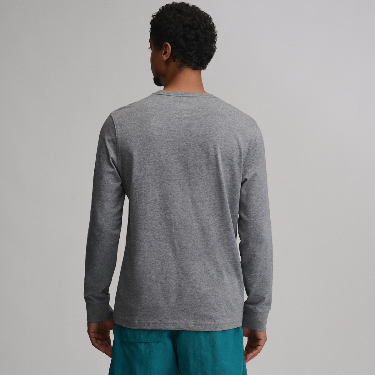 Men's Legend Wash 100% Cotton Long-Sleeve Classic T-Shirt-Med Heather Gray-34
