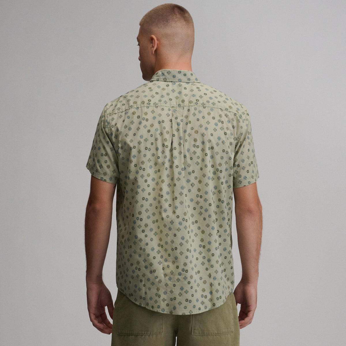Men's Baja Short-Sleeve Shirt - Print-Dusty Sage-6