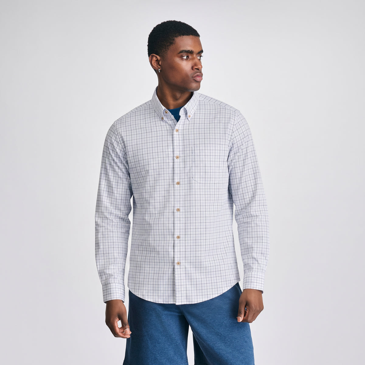 Men's Voyager Flex Long-Sleeve Shirt-Snow-1