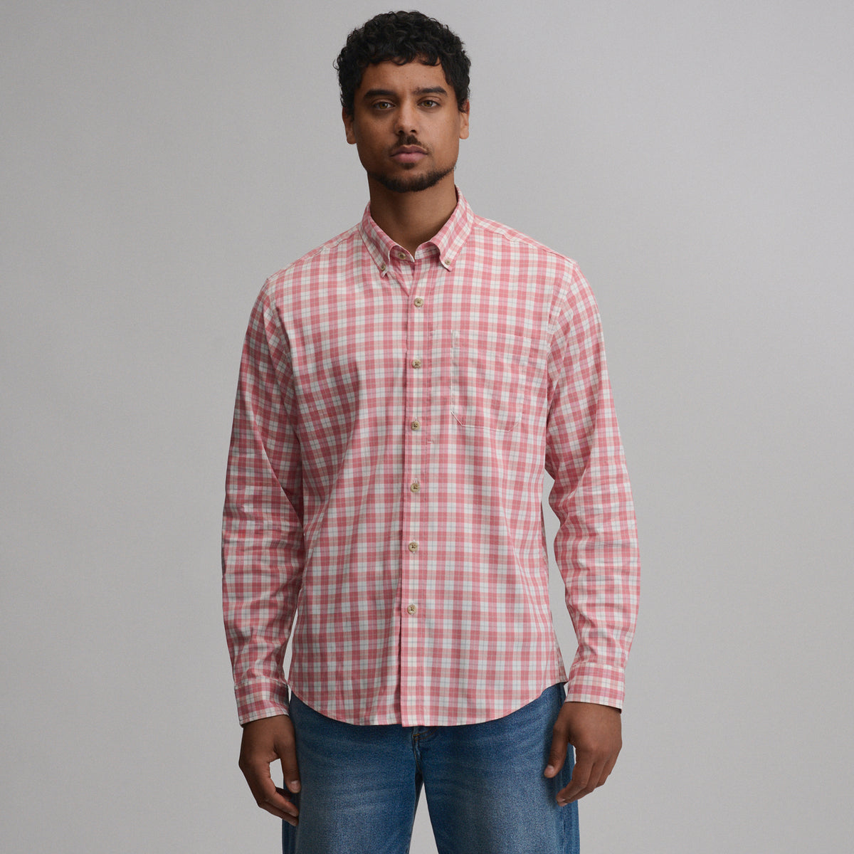 Men's Voyager Flex Long-Sleeve Shirt-Tangelo-1