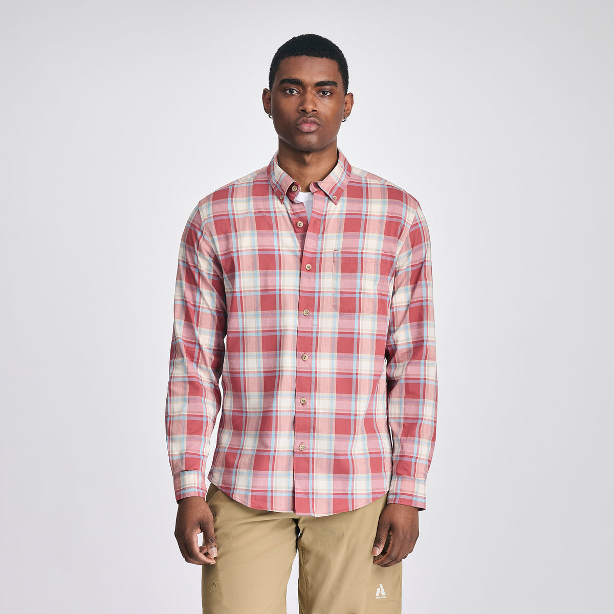 Men's Voyager Flex Long-Sleeve Shirt-Mineral Red-9